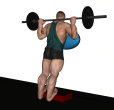 Calf Raise - Fitness Ball Barbell Wall
